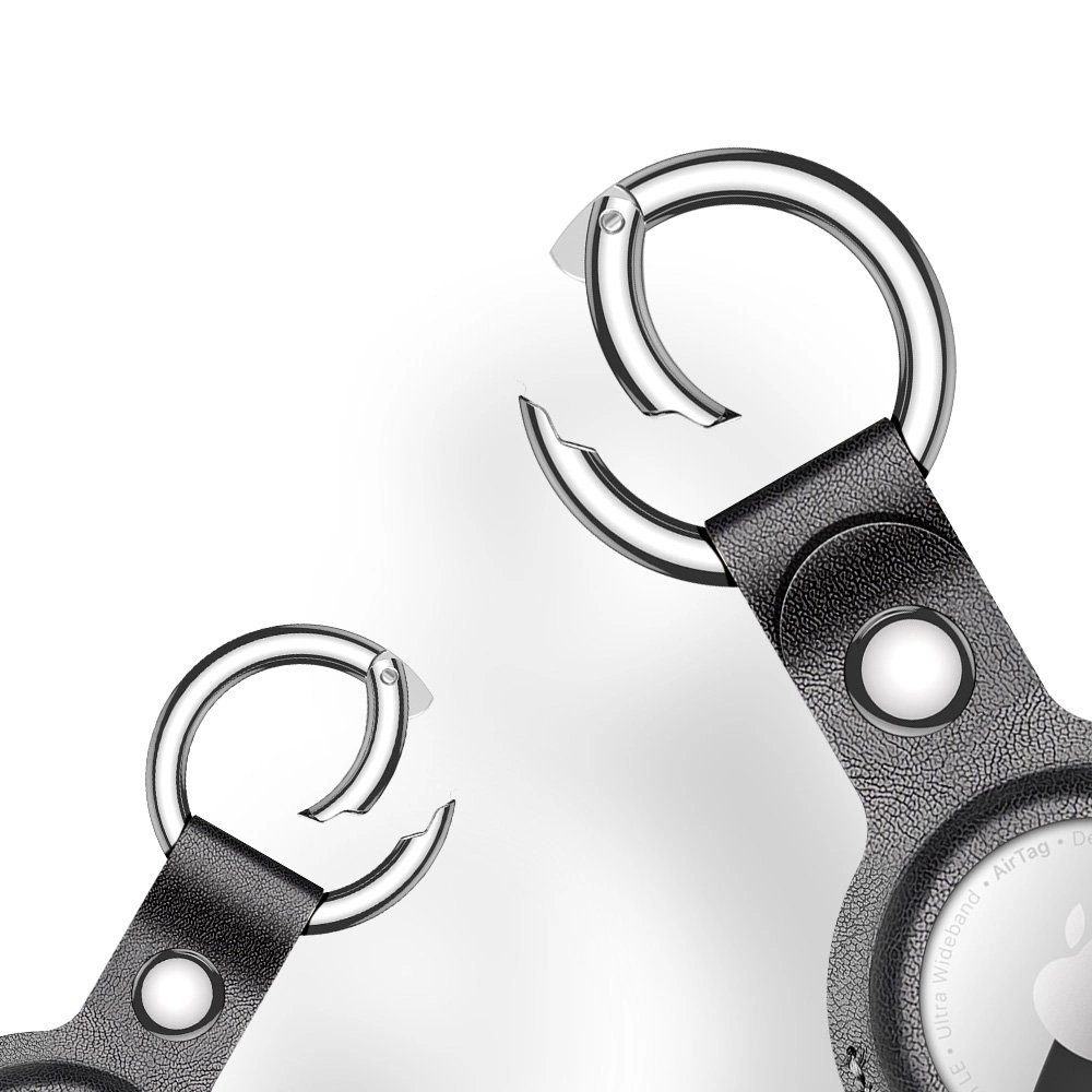 Dux Ducis 4pcs set Silikoninis flexible cover keychain loop Dėklas skirtas Apple AirTag (Juodas / Žalias / Rožinis / Mėlynas) 19