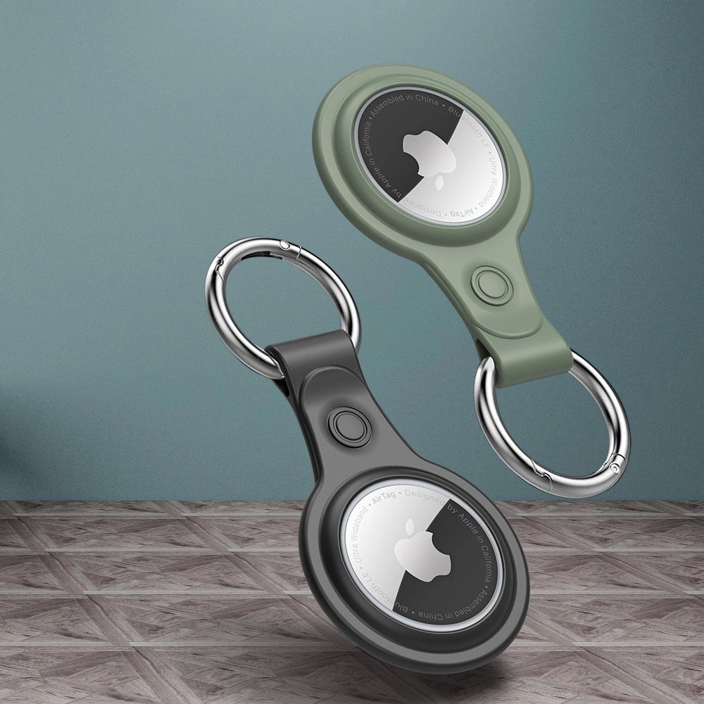 Dux Ducis 4pcs set Silikoninis flexible cover keychain loop Dėklas skirtas Apple AirTag (Juodas / Žalias / Rožinis / Mėlynas) 9 Dux Ducis 4pcs set Silikoninis flexible cover keychain loop Dėklas skirtas Apple AirTag (Juodas / Žalias / Rožinis / Mėlynas) 9