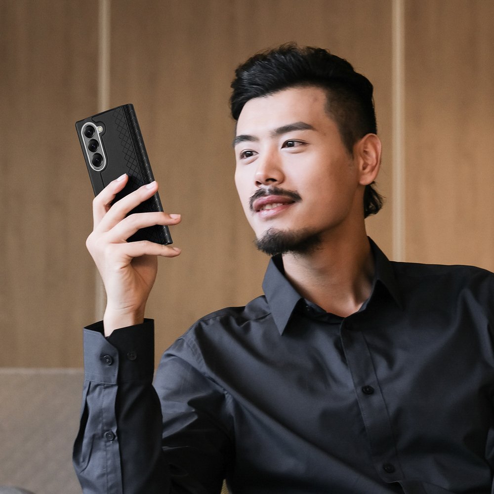 Samsung Galaxy Z Fold7 Dux Ducis Brill dėklas su magnetiniu užsegimu – juodas 3