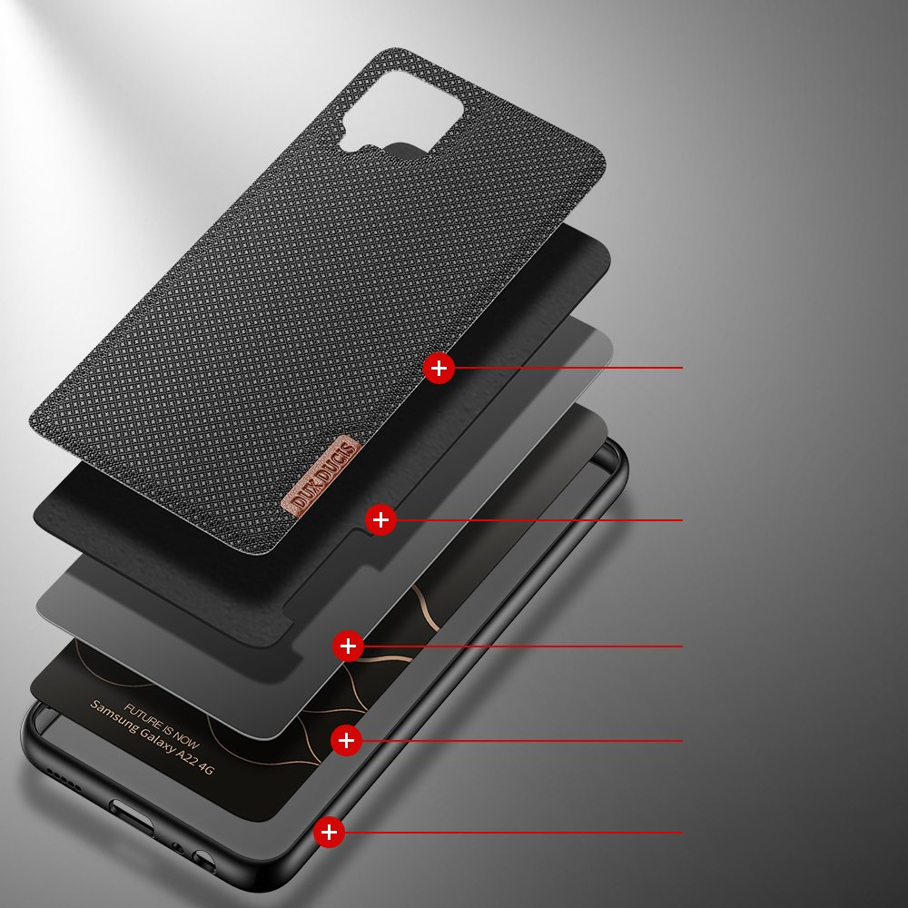 Nailoninis Dėklas Dux Ducis Fino Samsung Galaxy A22 4G Juodas 2 Nailoninis Dėklas Dux Ducis Fino Samsung Galaxy A22 4G Juodas 2