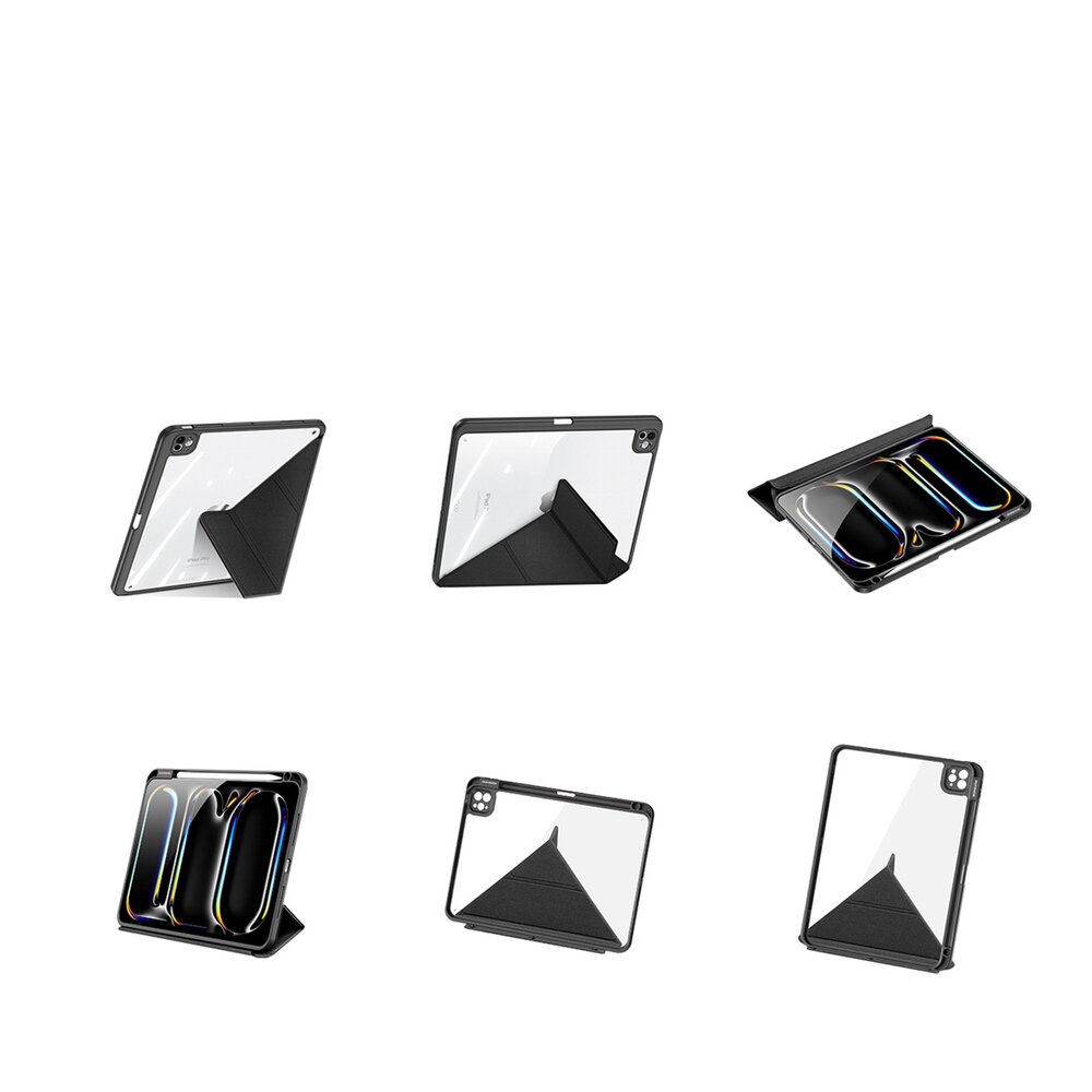 iPad Pro 11" (2024/2025) Dux Ducis Magi dėklas su stovu – juodas 4