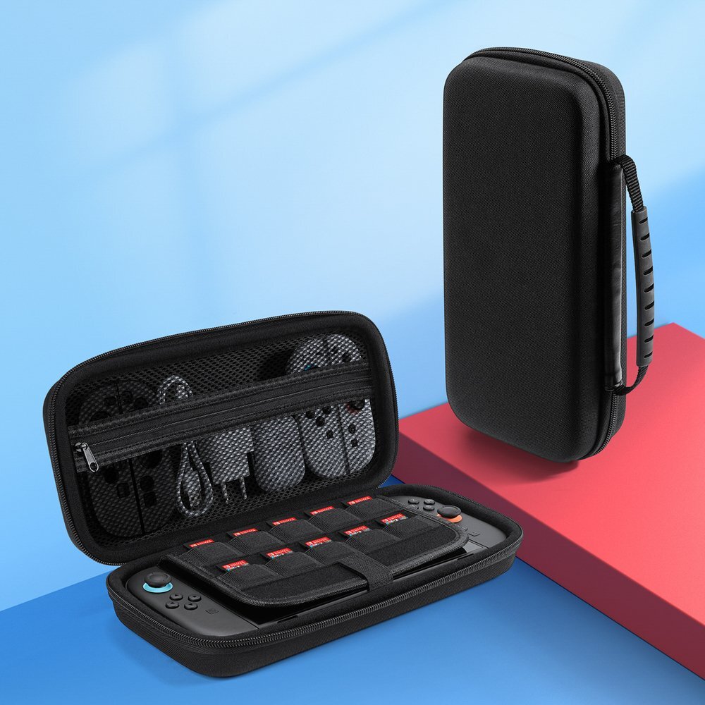 Nintendo Switch 2 Dux Ducis dėklas su rankena ir vieta žaidimams – juodas 3 Nintendo Switch 2 Dux Ducis dėklas su rankena ir vieta žaidimams – juodas 3