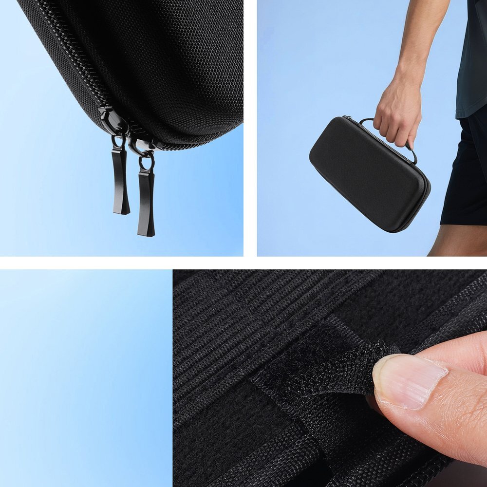 Nintendo Switch 2 Dux Ducis dėklas su rankena ir vieta žaidimams – juodas 5