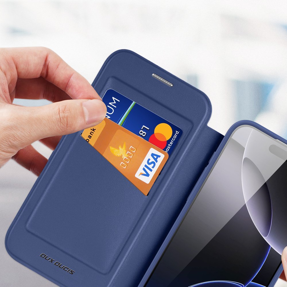 iPhone 17 Pro Dux Ducis Skin X Pro dėklas su pinigine, suderinamas su MagSafe – mėlynas 4 iPhone 17 Pro Dux Ducis Skin X Pro dėklas su pinigine, suderinamas su MagSafe – mėlynas 4