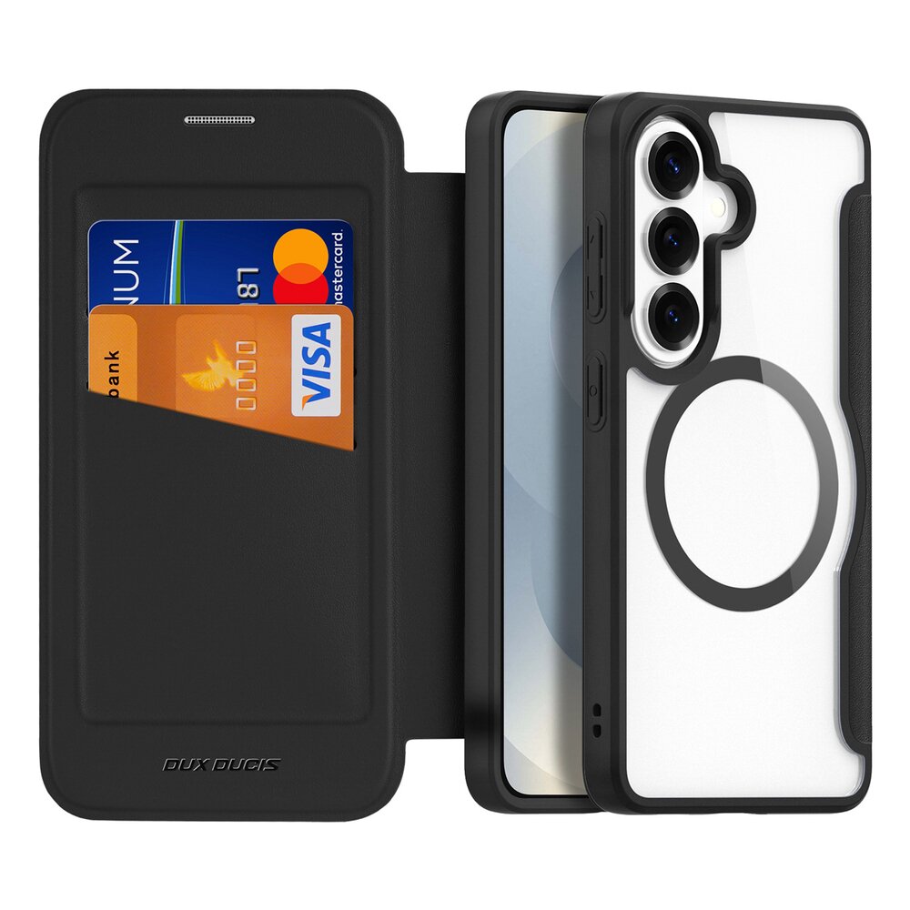Samsung Galaxy S26+ Dux Ducis Skin X Pro MagSafe Wallet dėklas – juodas 1