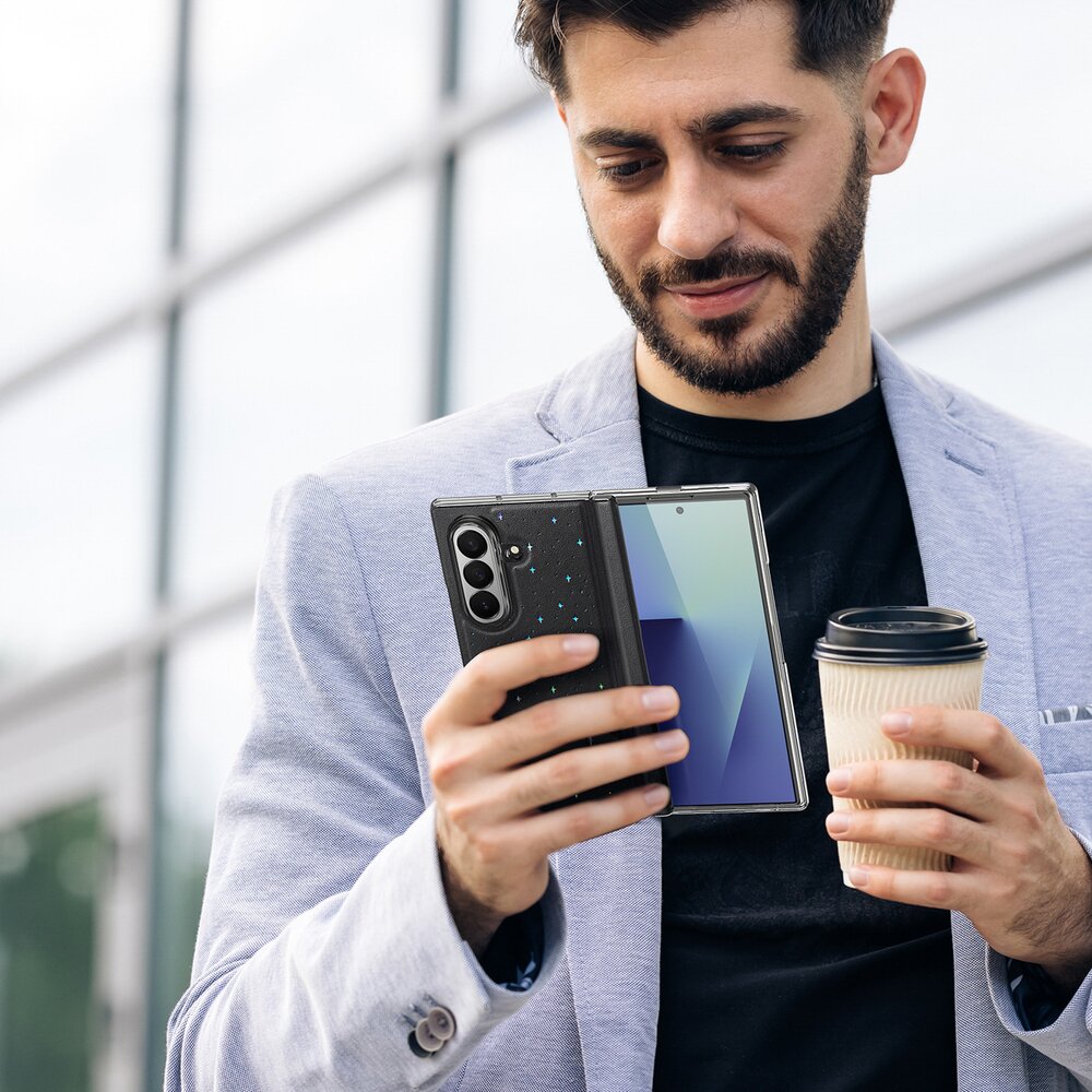 Samsung Galaxy Z Fold 7 Dux Ducis Stex dėklas su 360° stovu – juodas 12