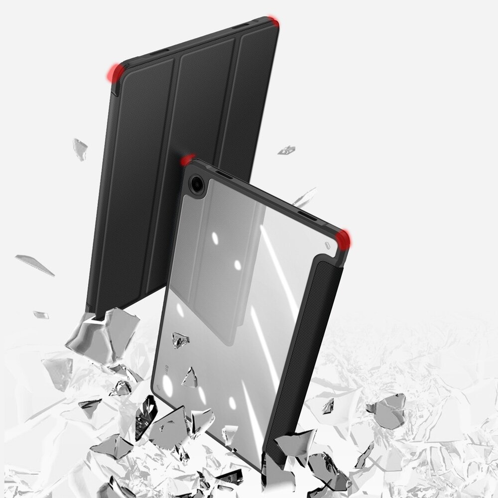 Samsung Galaxy Tab A11 Plus / A9 Plus Dux Ducis Toby Armored atverčiamas dėklas – juodas 9