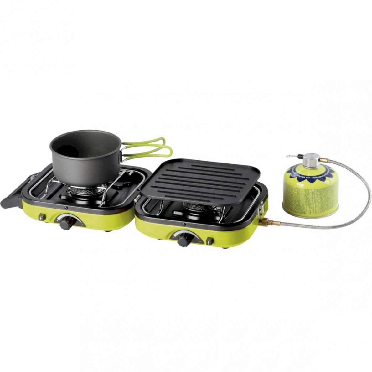 DUAL COMPACT + GRILL double camping stove 1 DUAL COMPACT + GRILL double camping stove 1