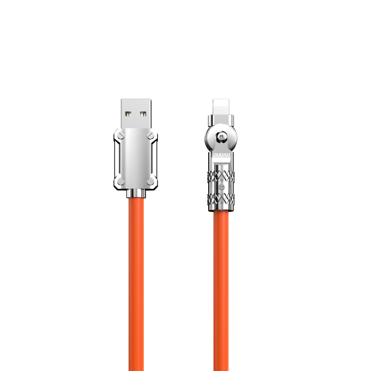 Dudao 30W USB to Lightning charging cable 180° Rotation 1 m - Oranžinis Dudao 30W USB to Lightning charging cable 180° Rotation 1 m - Oranžinis