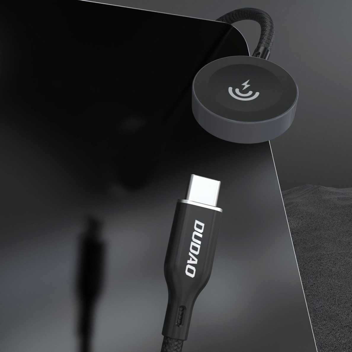 Dudao A12C Indukcinis įkroviklis skirtas Apple Watch 1.2m – juodas 2 Dudao A12C Indukcinis įkroviklis skirtas Apple Watch 1.2m – juodas 2