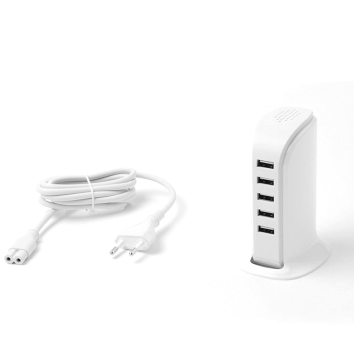 Dudao charger 5x USB with built-in power cable EU white (A5EU) 3 Dudao charger 5x USB with built-in power cable EU white (A5EU) 3