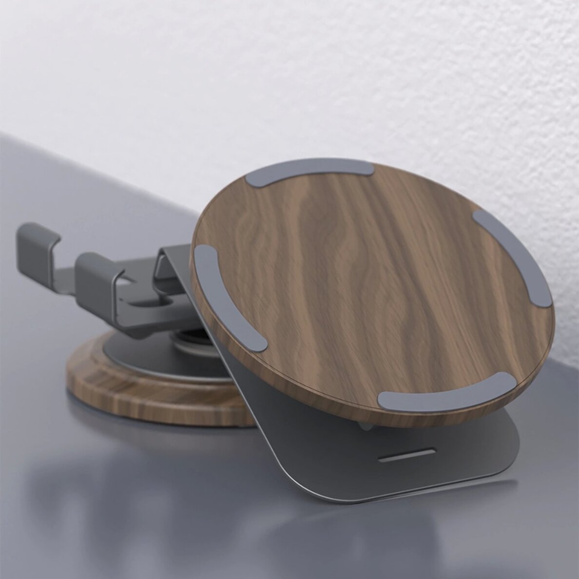 Telefono laikiklis Dudao F17M metalinis 360° – pilkas 6