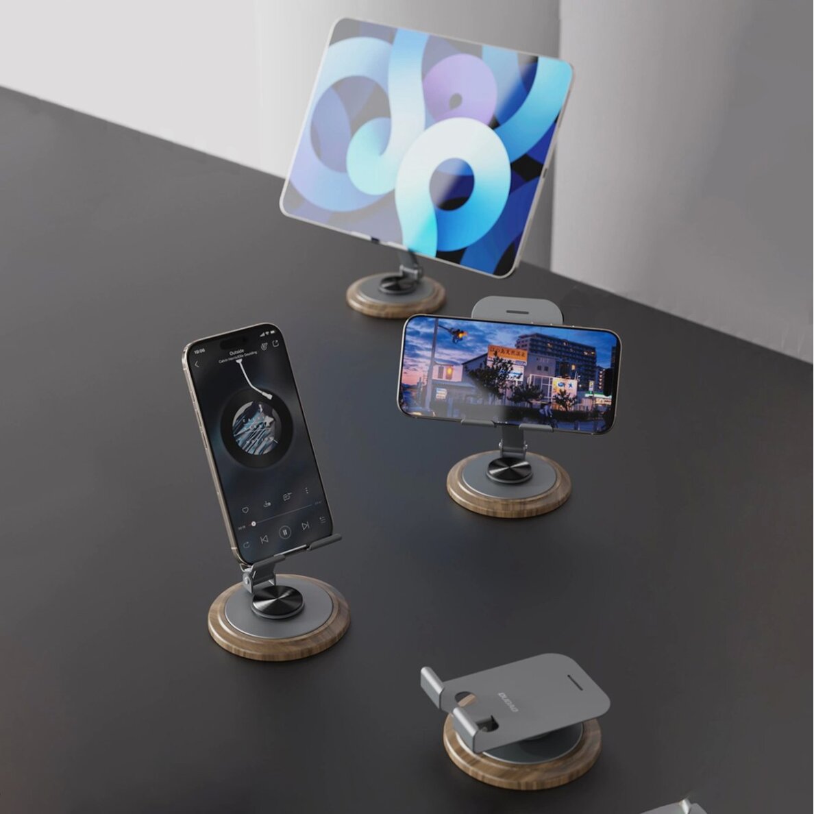 Telefono laikiklis Dudao F17M metalinis 360° – pilkas 7 Telefono laikiklis Dudao F17M metalinis 360° – pilkas 7