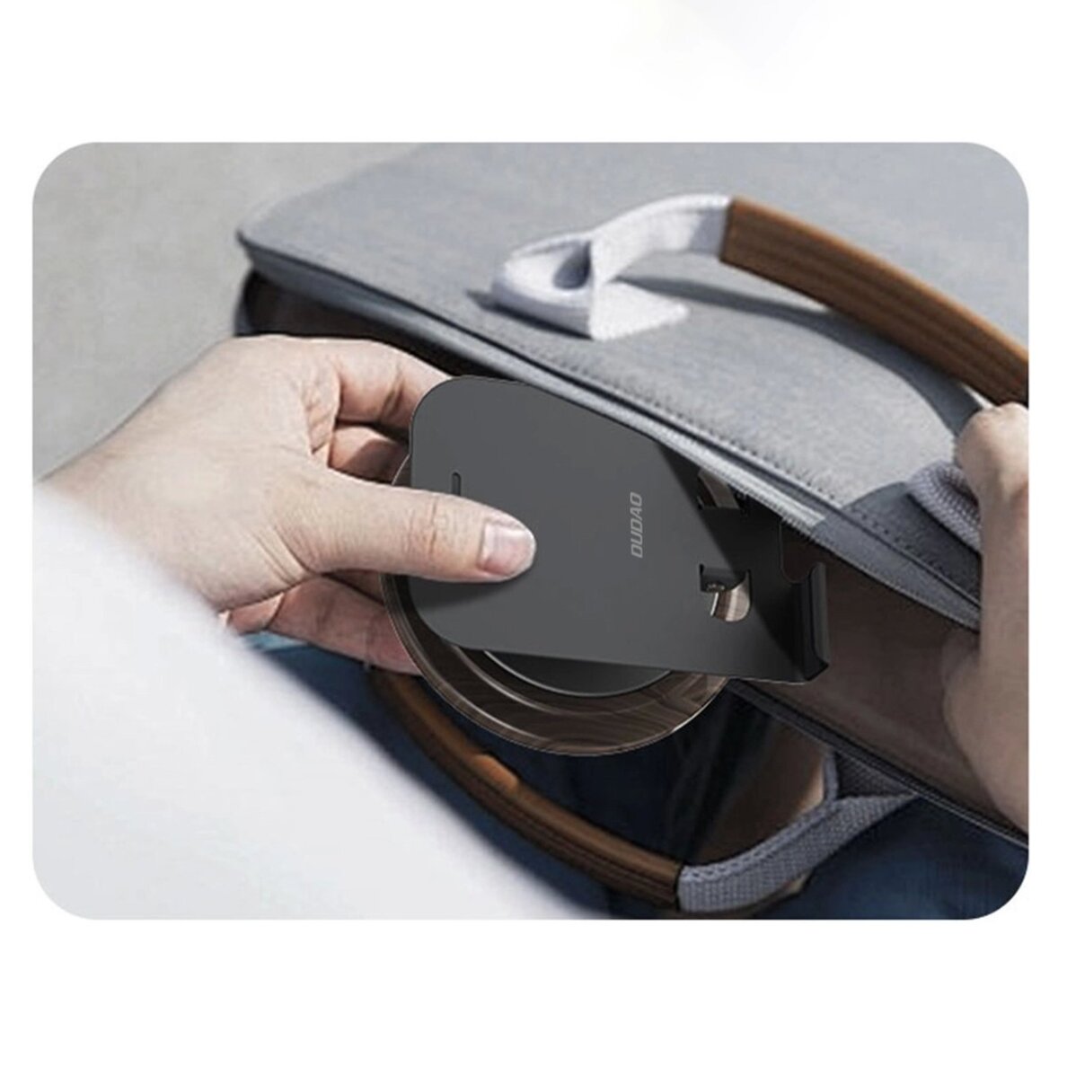 Telefono laikiklis Dudao F17M metalinis 360° – pilkas 8 Telefono laikiklis Dudao F17M metalinis 360° – pilkas 8