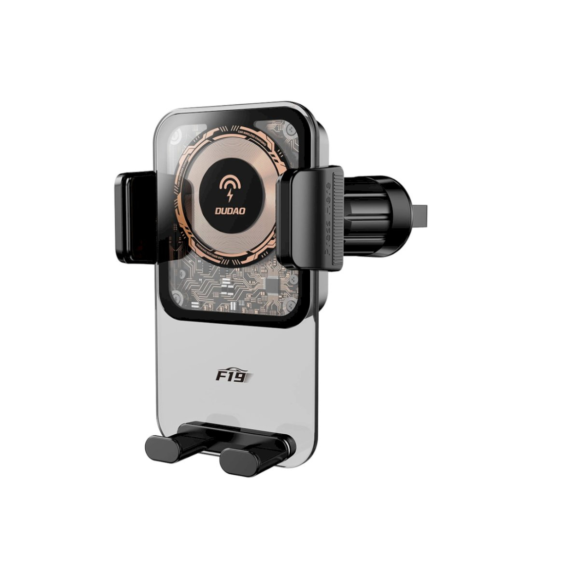 Dudao F19 clamp Automobilinis laikiklis15W inductive Įkroviklis  - Juodas 1 Dudao F19 clamp Automobilinis laikiklis15W inductive Įkroviklis  - Juodas 1