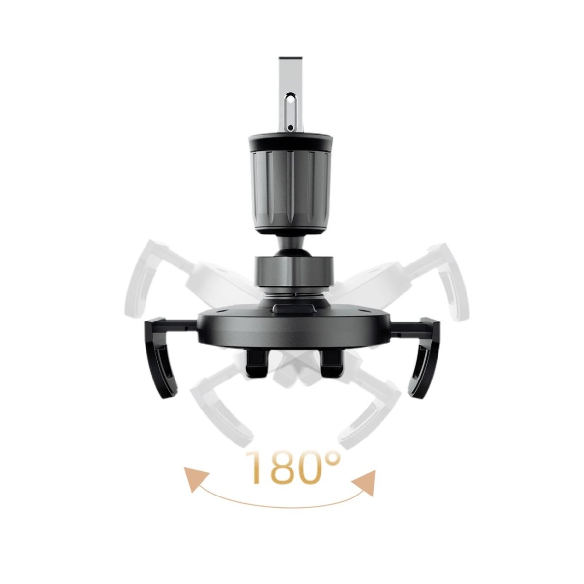 Automobilinis telefono laikiklis Dudao F2+ ventiliacijos angai, spaustuko tipo – juodas 3