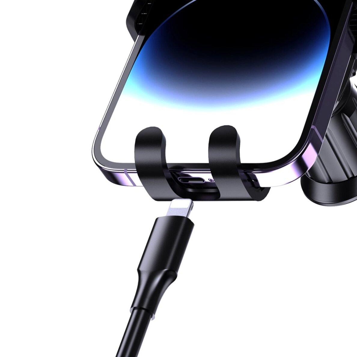 Automobilinis telefono laikiklis Dudao F5N+ su siurbtuku, gravitacinis – juodas 4