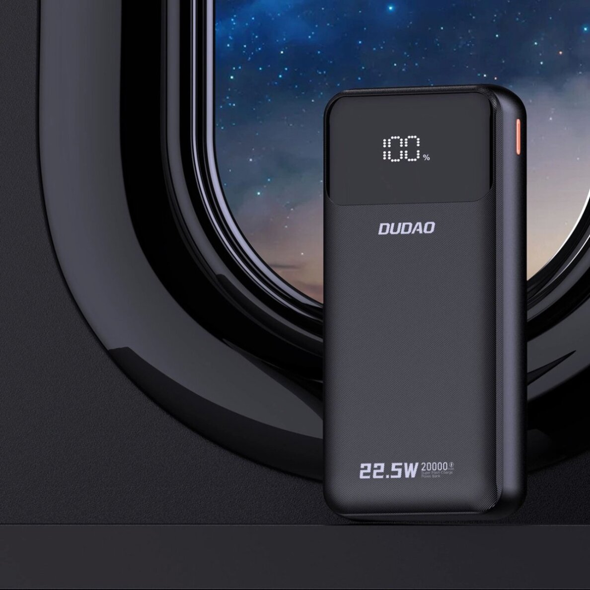 Išorinė baterija Dudao K15Pro 20000 mAh 22.5 W PD USB-C / USB-A su integruotais Lightning ir USB-C kabeliais – juoda 5 Išorinė baterija Dudao K15Pro 20000 mAh 22.5 W PD USB-C / USB-A su integruotais Lightning ir USB-C kabeliais – juoda 5