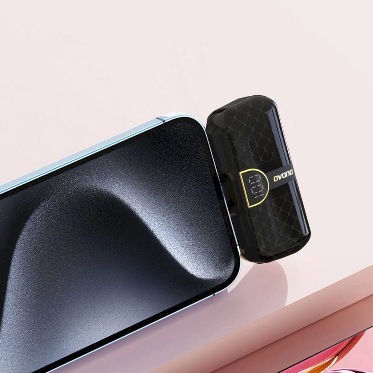 Dudao K20SL 5000mAh mini power bankLightning / USB-C connectors - Juodas 2 Dudao K20SL 5000mAh mini power bankLightning / USB-C connectors - Juodas 2