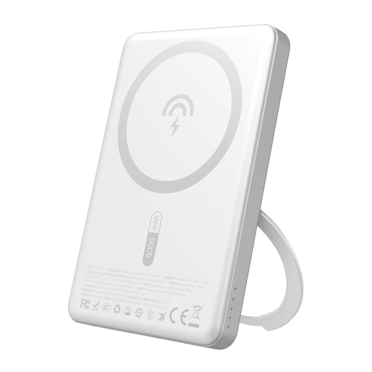 Išorinė baterija Dudao K28S 5000 mAh 20 W PD su MagSafe ir stovu – sidabrinė