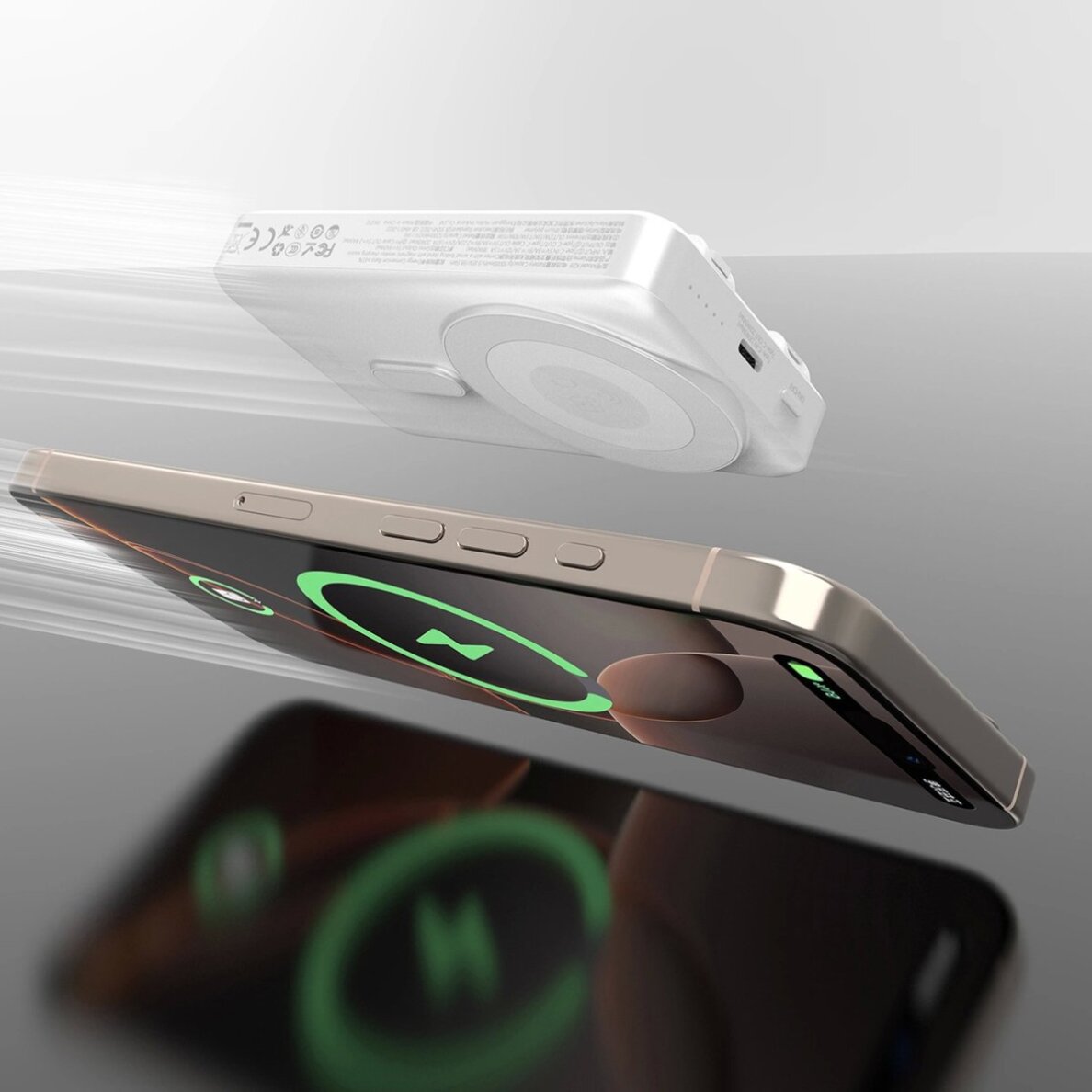 Išorinė baterija Dudao K29 10000 mAh PD 20 W MagSafe su metaliniu korpusu, stovu ir integruotais USB-C / Lightning kabeliais – pilka 2 Išorinė baterija Dudao K29 10000 mAh PD 20 W MagSafe su metaliniu korpusu, stovu ir integruotais USB-C / Lightning kabeliais – pilka 2