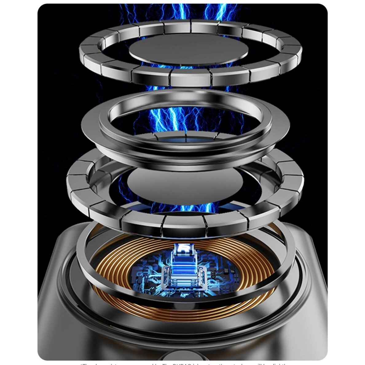 Išorinė baterija Dudao K29 10000 mAh PD 20 W MagSafe su metaliniu korpusu, stovu ir integruotais USB-C / Lightning kabeliais – pilka 7 Išorinė baterija Dudao K29 10000 mAh PD 20 W MagSafe su metaliniu korpusu, stovu ir integruotais USB-C / Lightning kabeliais – pilka 7