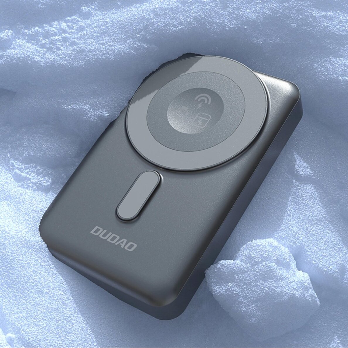 Išorinė baterija Dudao K29 10000 mAh PD 20 W MagSafe su metaliniu korpusu, stovu ir integruotais USB-C / Lightning kabeliais – pilka 8