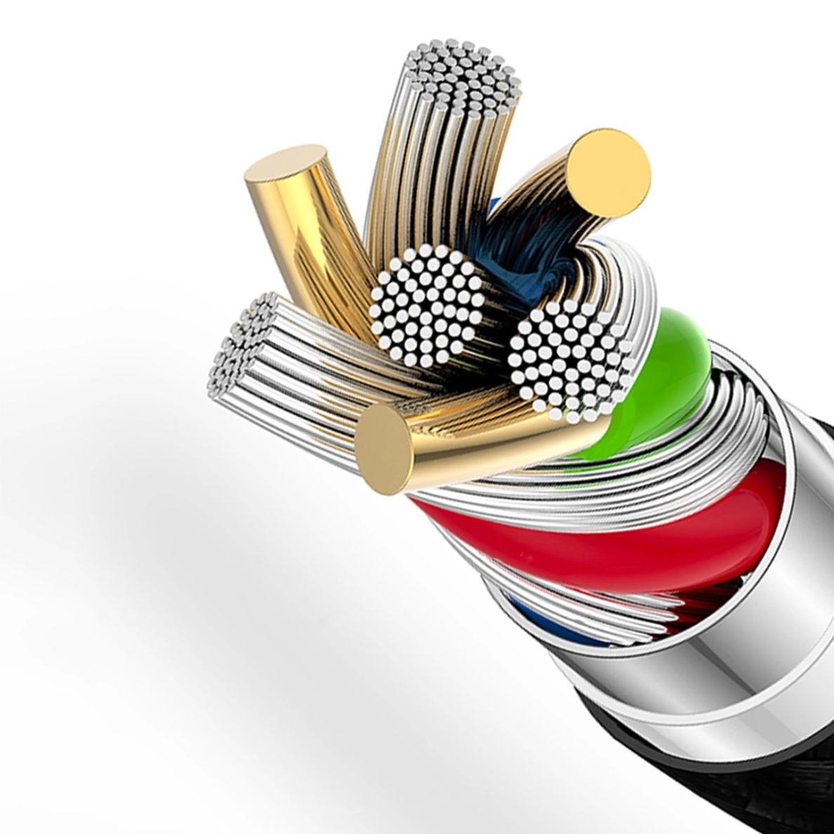 Dudao L3E 3-in-1 60W kabelis MicroUSB / USB-C / Lightning 1.2 m – juodas 1