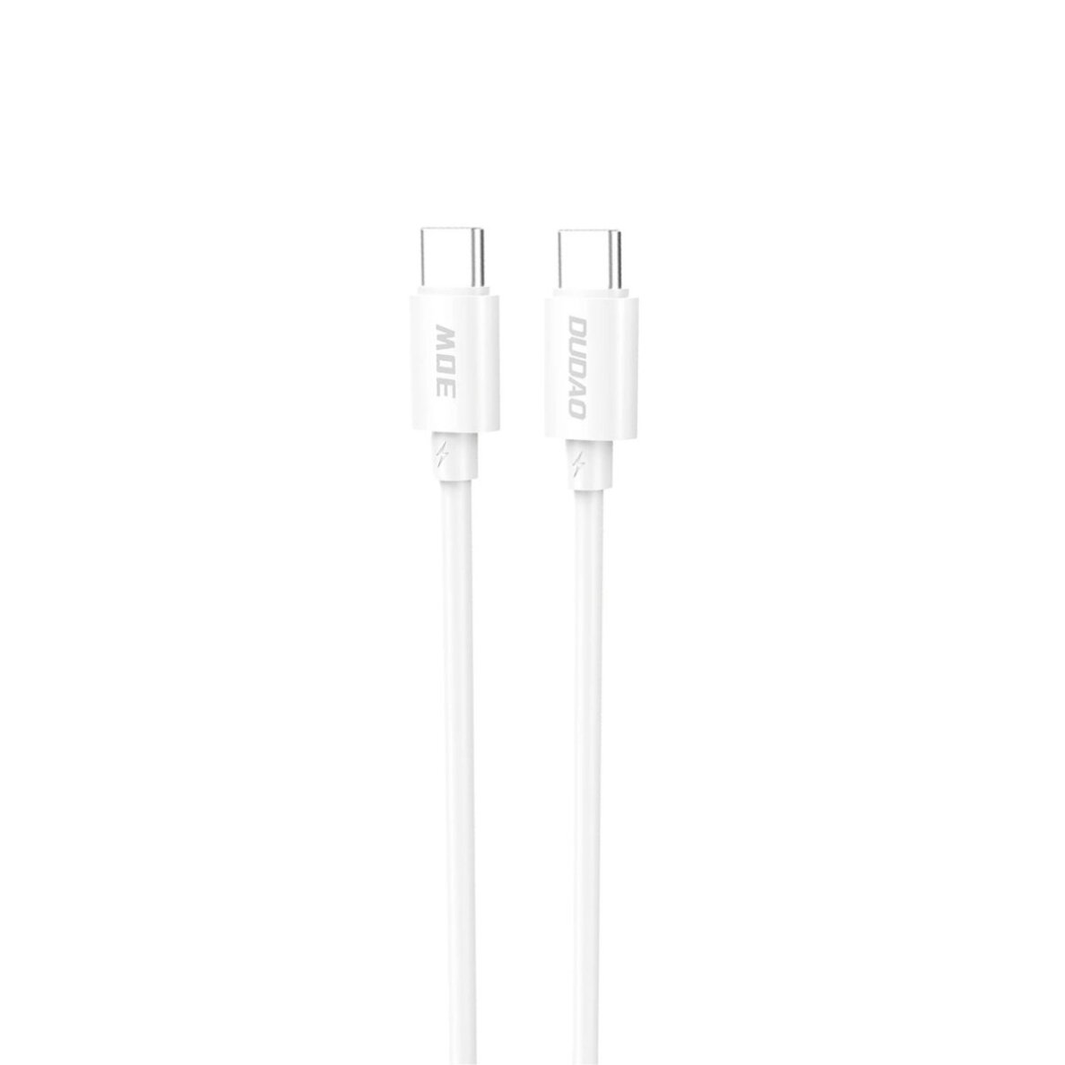 Krovimo kabelis Dudao L4C USB-C / USB-C 30 W 1.2 m – baltas Krovimo kabelis Dudao L4C USB-C / USB-C 30 W 1.2 m – baltas
