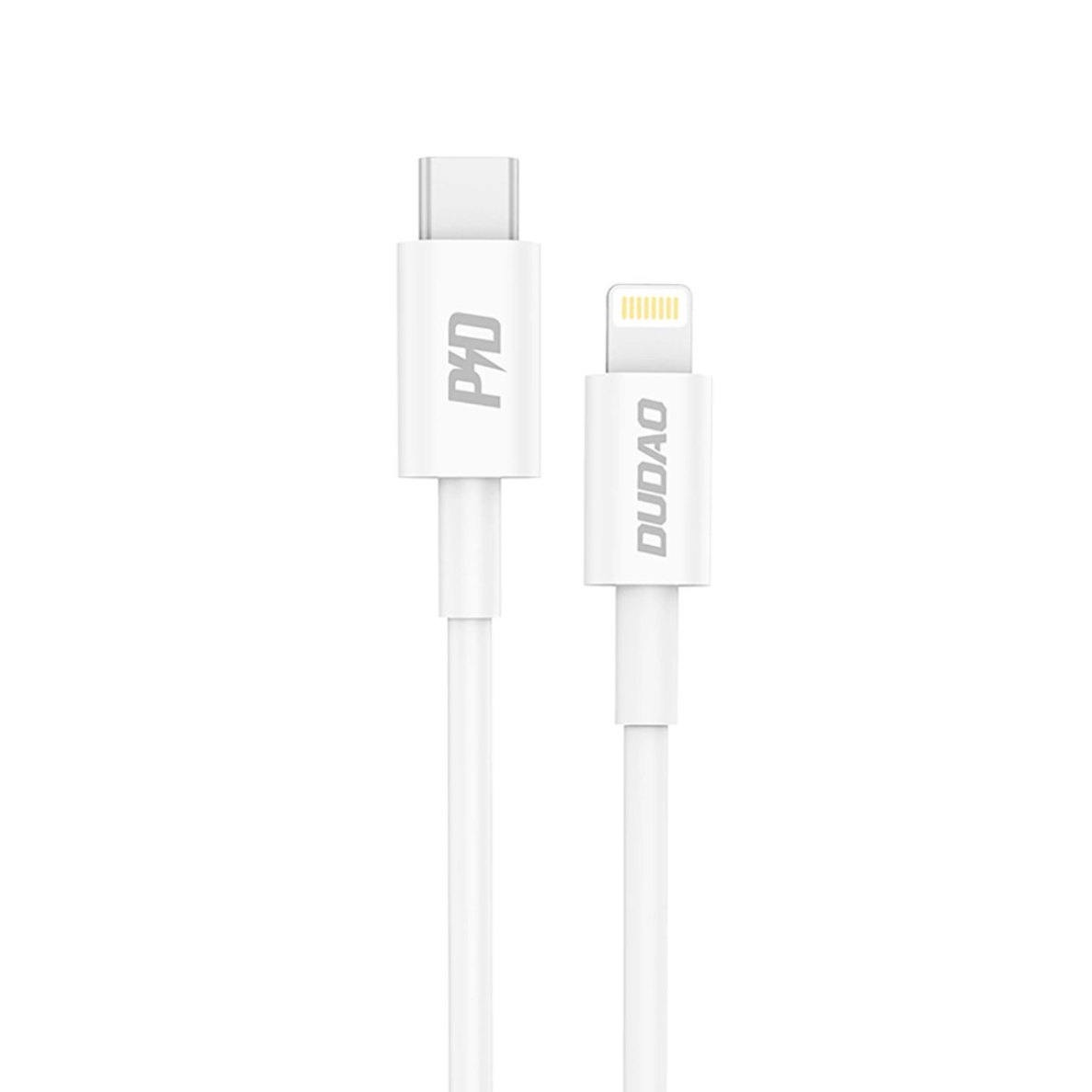 Dudao L6X USB-C – Lightning PD 20W kabelis 1 m – baltas