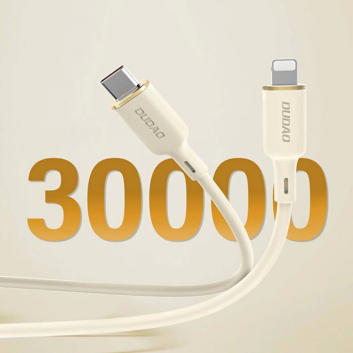 Akcija! Dudao L7SCL USB-C - Lightning Kabelis 30W 1m - beige 3 Akcija! Dudao L7SCL USB-C - Lightning Kabelis 30W 1m - beige 3