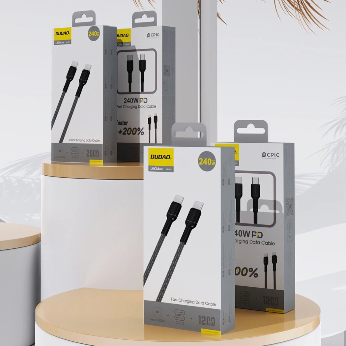 Krovimo kabelis Dudao L9C Max 240 W PD USB-C – USB-C 1.2 m – juodas 8