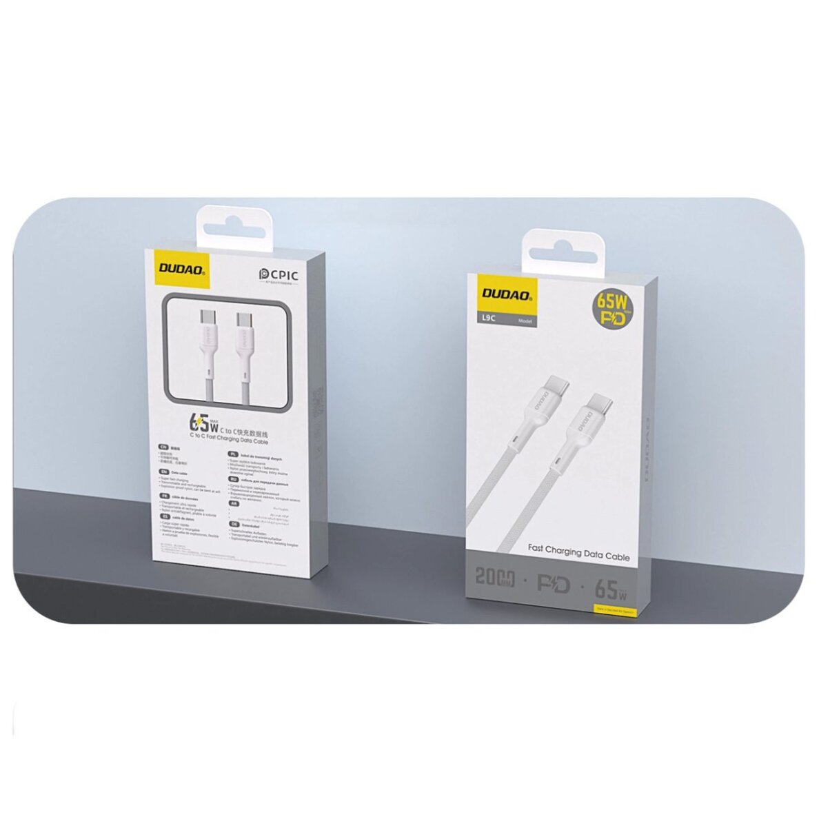 Krovimo kabelis Dudao L9C USB-C – USB-C 1 m – baltas 1 Krovimo kabelis Dudao L9C USB-C – USB-C 1 m – baltas 1