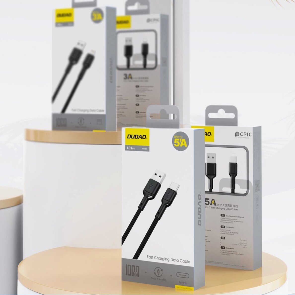 Krovimo kabelis Dudao L9T USB-A – USB-C 1 m – juodas 4 Krovimo kabelis Dudao L9T USB-A – USB-C 1 m – juodas 4