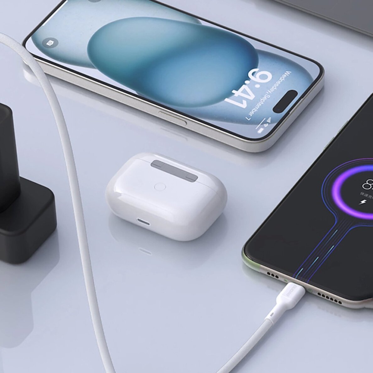 Krovimo kabelis Dudao L9T USB-A – USB-C 1 m – baltas 1 Krovimo kabelis Dudao L9T USB-A – USB-C 1 m – baltas 1