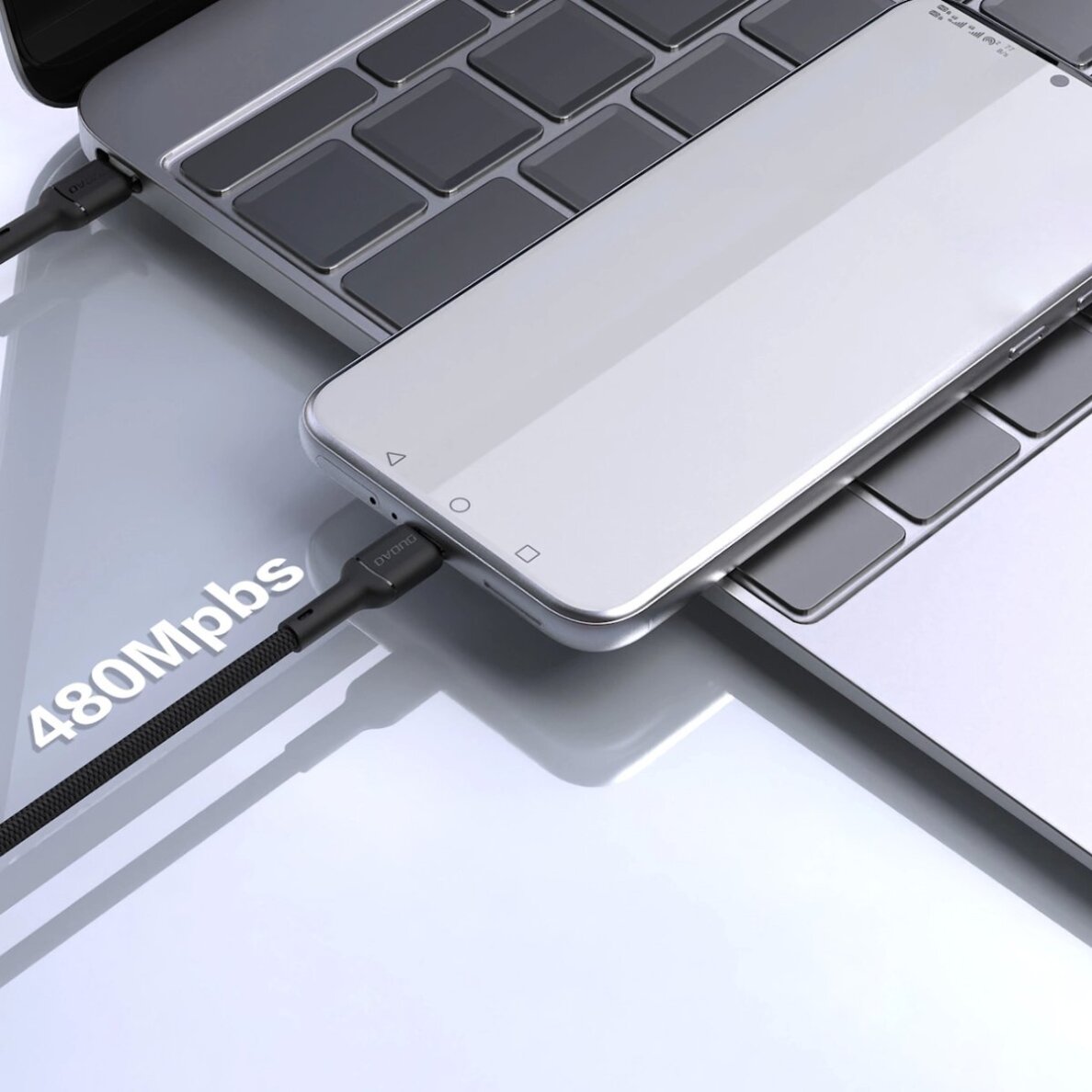 Krovimo kabelis Dudao L9X USB-C – Lightning 1 m – juodas 6 Krovimo kabelis Dudao L9X USB-C – Lightning 1 m – juodas 6