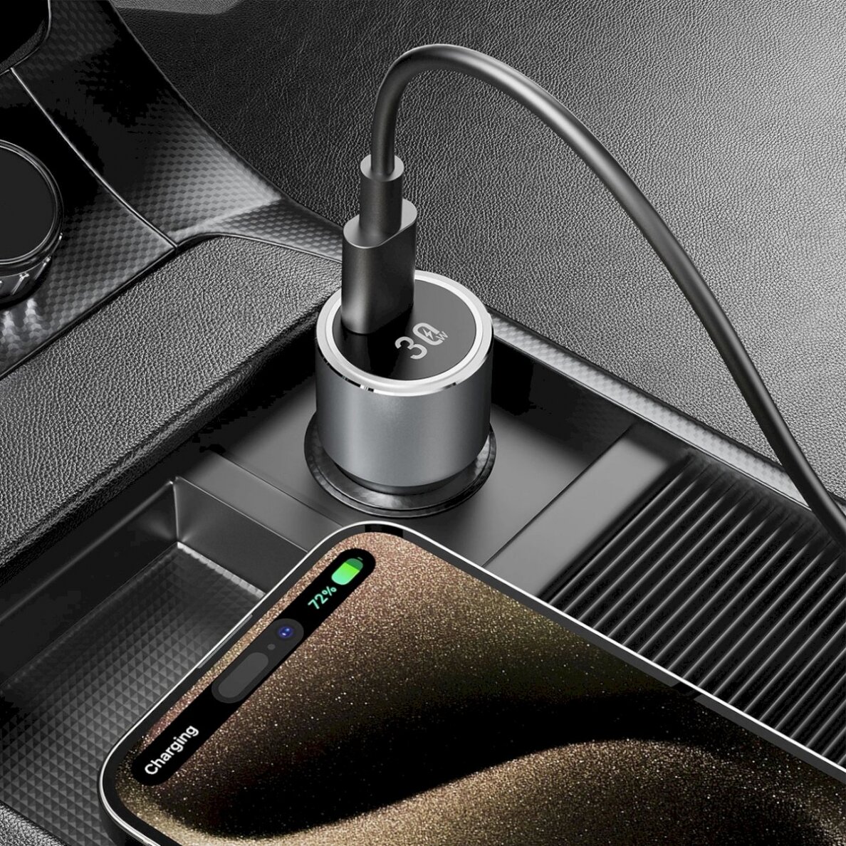 Dudao R14 USB-C 30W PD car Įkroviklis - silver 5 Dudao R14 USB-C 30W PD car Įkroviklis - silver 5