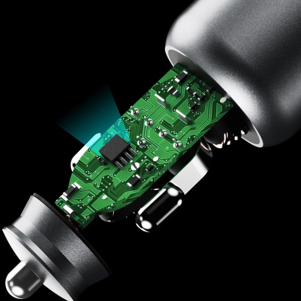 Dudao R4T 30W USB-A / USB-C automobilinis įkroviklis – pilkas 4