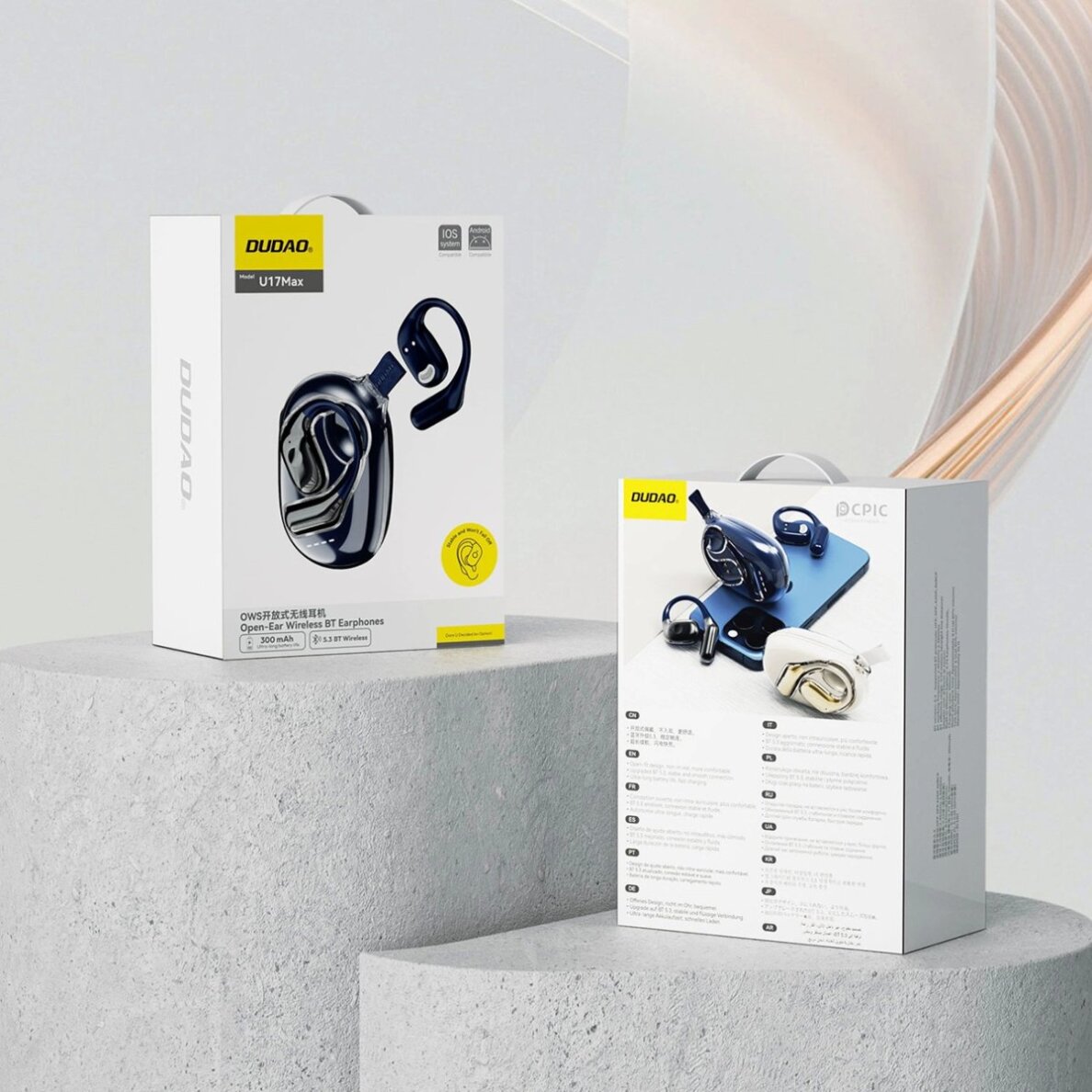 Belaidė ausinė Dudao U17Max OWS Bluetooth – juoda 3