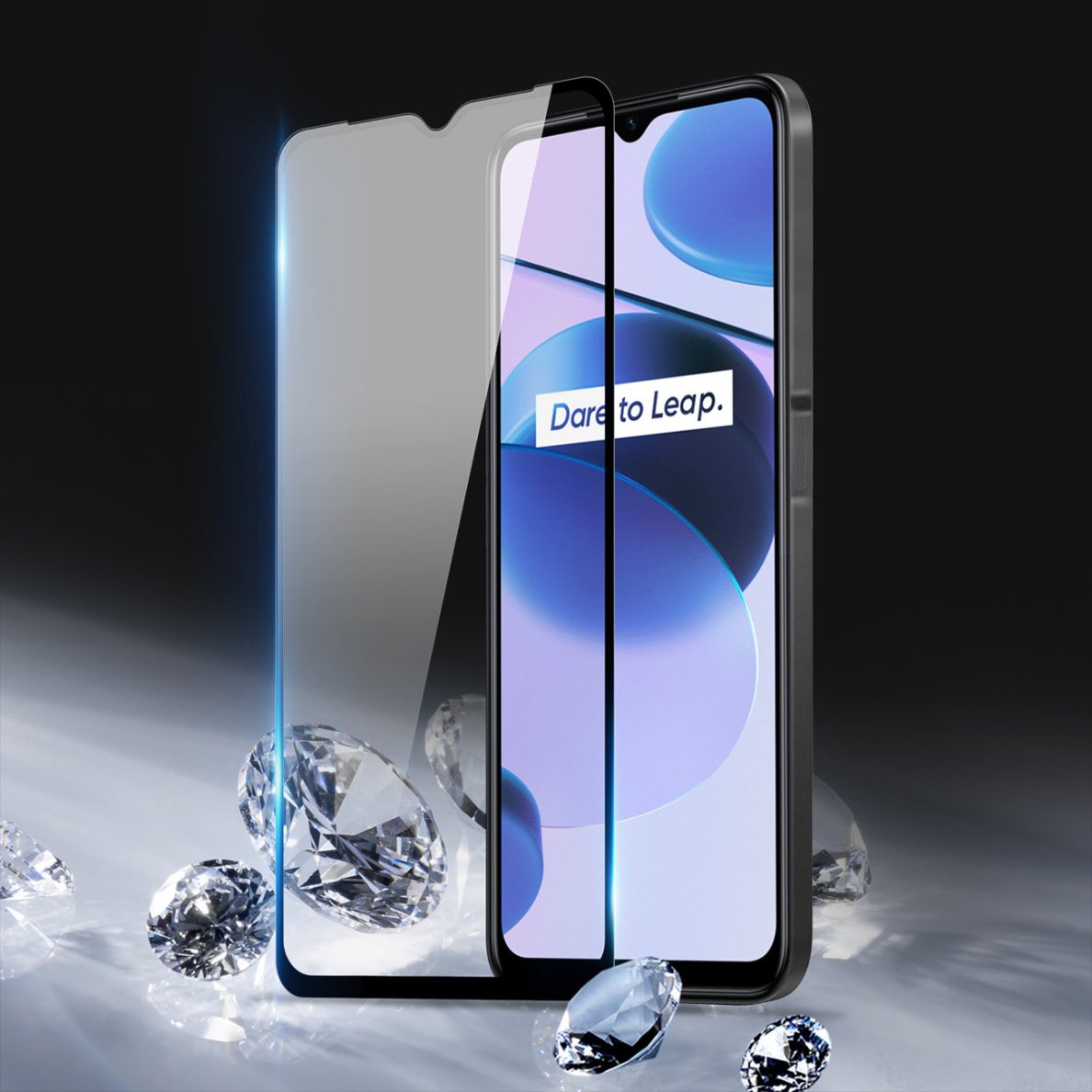 Ekrano apsauga Dux Ducis 9D Tempered Glass Realme C35 juoda (tinka su dėklu) 3 Ekrano apsauga Dux Ducis 9D Tempered Glass Realme C35 juoda (tinka su dėklu) 3