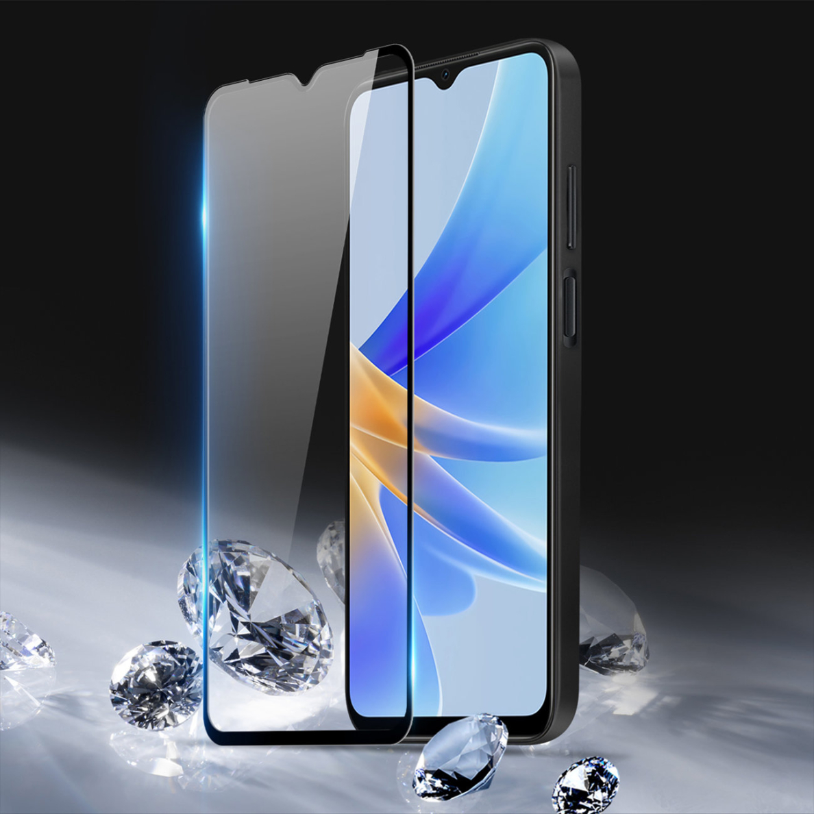 Ekrano apsauga Dux Ducis 9D Tempered Glass Oppo A17 Juodais kraštais 4 Ekrano apsauga Dux Ducis 9D Tempered Glass Oppo A17 Juodais kraštais 4