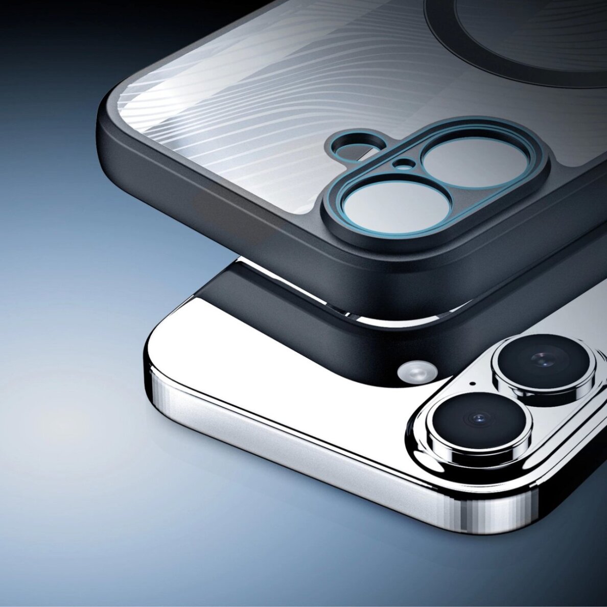 iPhone 17 Dux Ducis Aimo Mag dėklas su magnetiniu žiedu – juodas 6