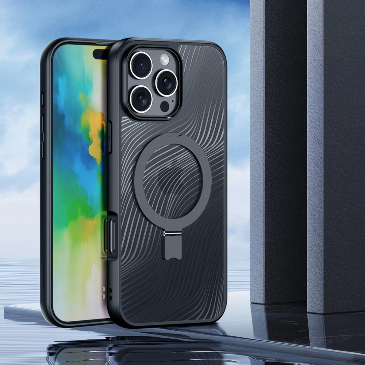 Dėklas Dux Ducis Aimo MagSafe iPhone 16 Pro Max - Juodas 3 Dėklas Dux Ducis Aimo MagSafe iPhone 16 Pro Max - Juodas 3