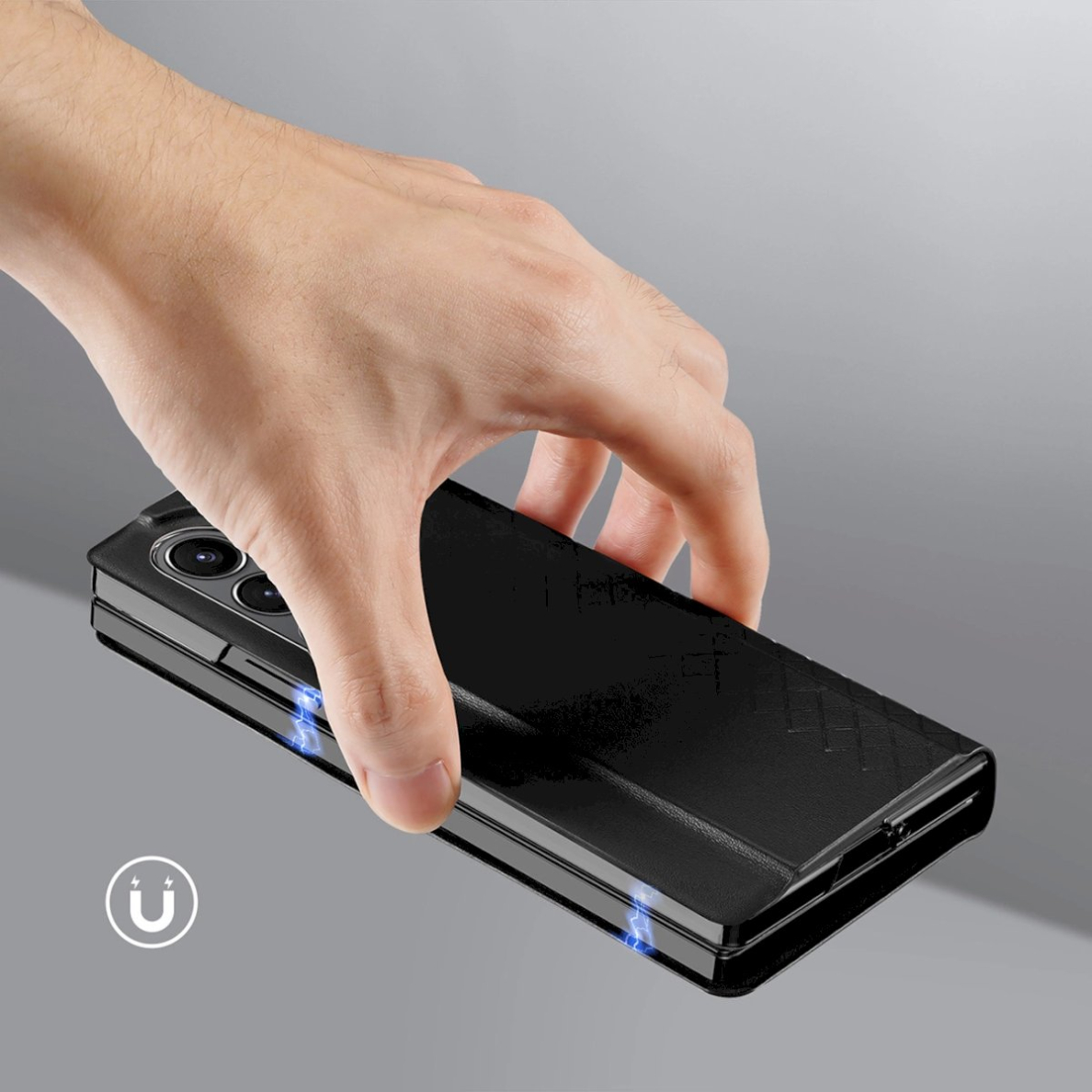 Dux Ducis Brill odinis dėklas Samsung Galaxy Z Fold 6 with flap and card slot - Juodas 6 Dux Ducis Brill odinis dėklas Samsung Galaxy Z Fold 6 with flap and card slot - Juodas 6