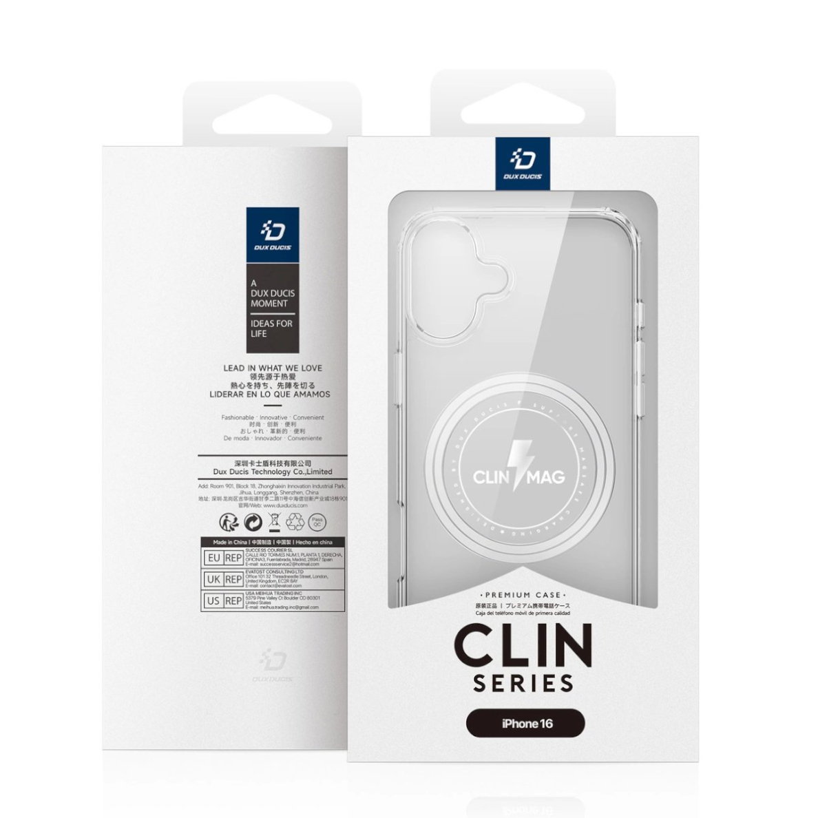 Dux Ducis Clin Mag MagSafe dėklas iPhone 16 - Permatomas 3 Dux Ducis Clin Mag MagSafe dėklas iPhone 16 - Permatomas 3