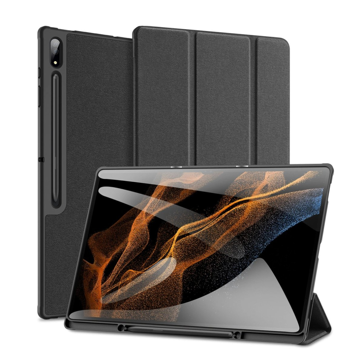 Dux Ducis Domo foldable cover skirtas tablet with Smart Sleep function Samsung Galaxy Tab S8/S9 Ultra stand Juodas 1 Dux Ducis Domo foldable cover skirtas tablet with Smart Sleep function Samsung Galaxy Tab S8/S9 Ultra stand Juodas 1
