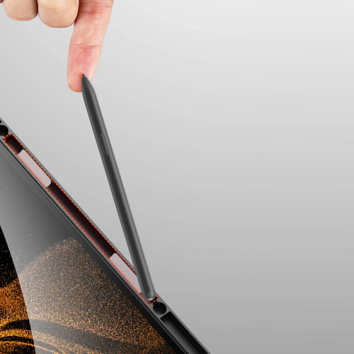 Dux Ducis Domo foldable cover skirtas tablet with Smart Sleep function Samsung Galaxy Tab S8/S9 Ultra stand Juodas 15