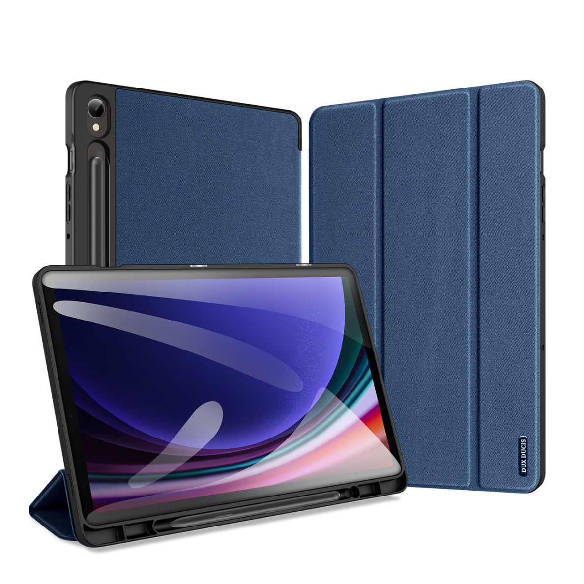 Dux Ducis Domo Samsung Galaxy Tab S9 FE Dėklas su stovu - Mėlynas 1 Dux Ducis Domo Samsung Galaxy Tab S9 FE Dėklas su stovu - Mėlynas 1