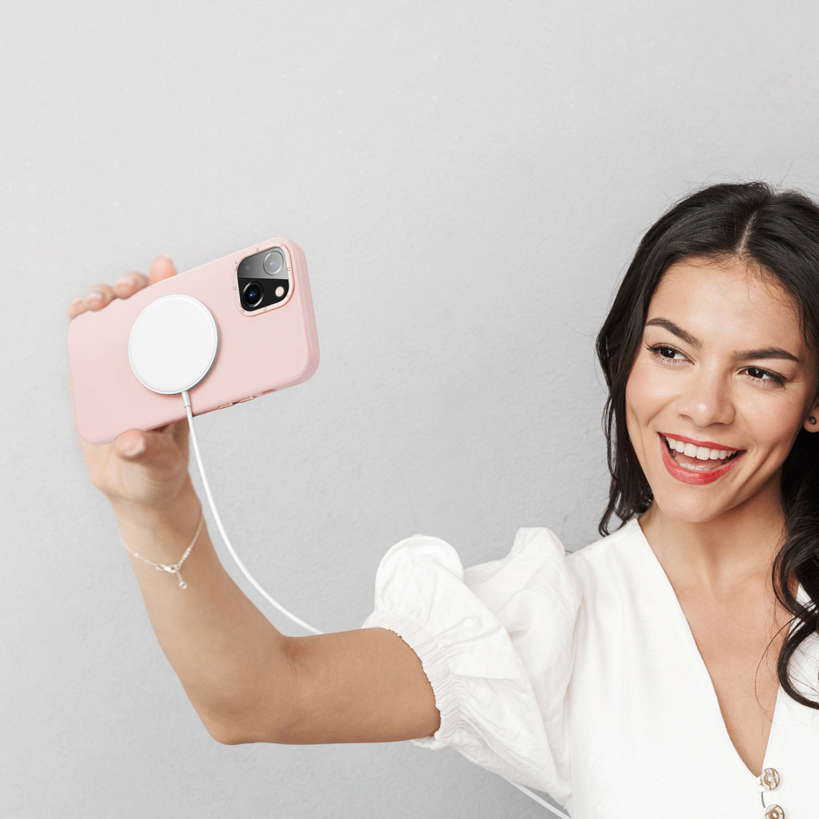 Dėklas Dux Ducis Grit Leather iPhone 14 Plus (MagSafe Compatible) Rožinis 3 Dėklas Dux Ducis Grit Leather iPhone 14 Plus (MagSafe Compatible) Rožinis 3