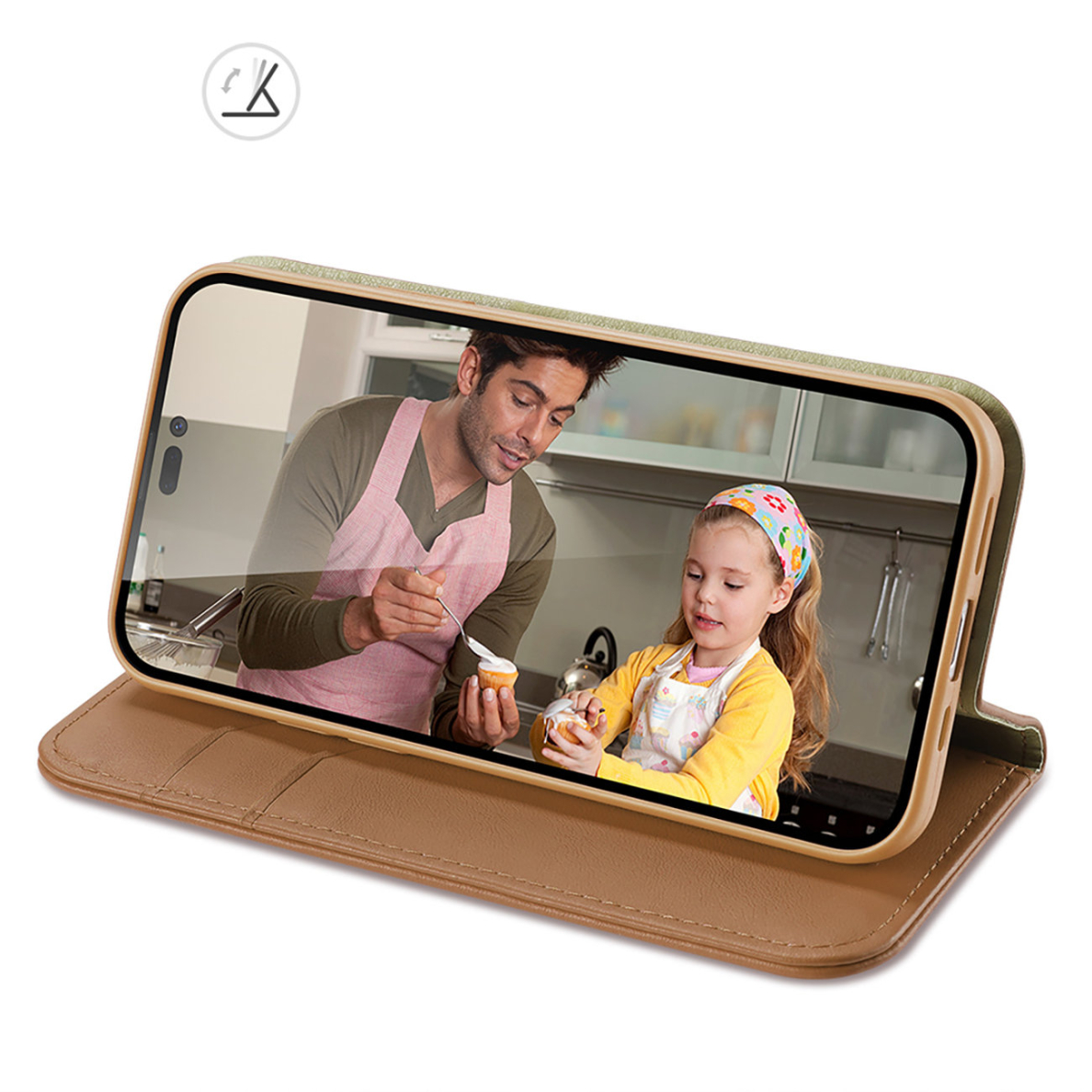 Dėklas Dux Ducis Hivo Leather iPhone 14 Pro Max Rudas 7 Dėklas Dux Ducis Hivo Leather iPhone 14 Pro Max Rudas 7